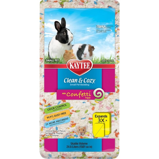 Kaytee Clean & Cozy Bedding for Small Pets, Rodents, Hamsters 99.9% Dust Free, Odour Control Kaytee Clean & Cozy Bedding for Small Pets, Rodents, Hamsters 99.9% Dust Free, Odour Control
