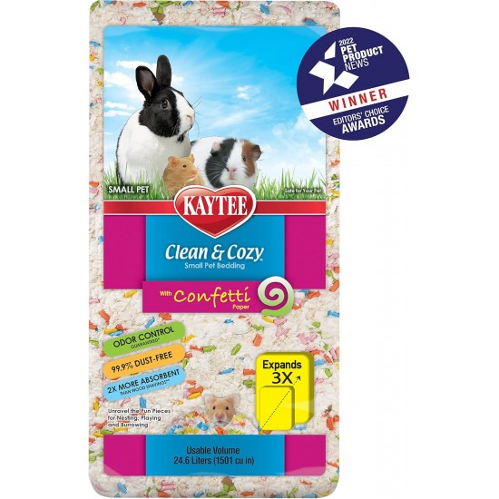 Kaytee Clean & Cozy Bedding for Small Pets, Rodents, Hamsters 99.9% Dust Free, Odour Control Kaytee Clean & Cozy Bedding for Small Pets, Rodents, Hamsters 99.9% Dust Free, Odour Control