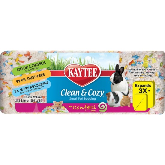Kaytee Clean & Cozy Bedding for Small Pets, Rodents, Hamsters 99.9% Dust Free, Odour Control Kaytee Clean & Cozy Bedding for Small Pets, Rodents, Hamsters 99.9% Dust Free, Odour Control