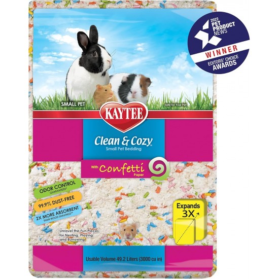 Kaytee Clean & Cozy Bedding for Small Pets, Rodents, Hamsters 99.9% Dust Free, Odour Control Kaytee Clean & Cozy Bedding for Small Pets, Rodents, Hamsters 99.9% Dust Free, Odour Control