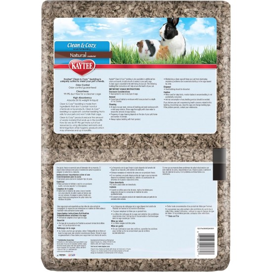 Kaytee Clean & Cozy Bedding for Small Pets, Rodents, Hamsters 99.9% Dust Free, Odour Control Kaytee Clean & Cozy Bedding for Small Pets, Rodents, Hamsters 99.9% Dust Free, Odour Control