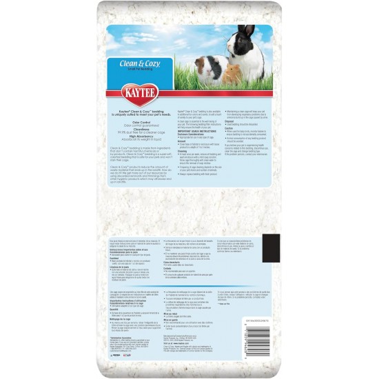 Kaytee Clean & Cozy Bedding for Small Pets, Rodents, Hamsters 99.9% Dust Free, Odour Control Kaytee Clean & Cozy Bedding for Small Pets, Rodents, Hamsters 99.9% Dust Free, Odour Control