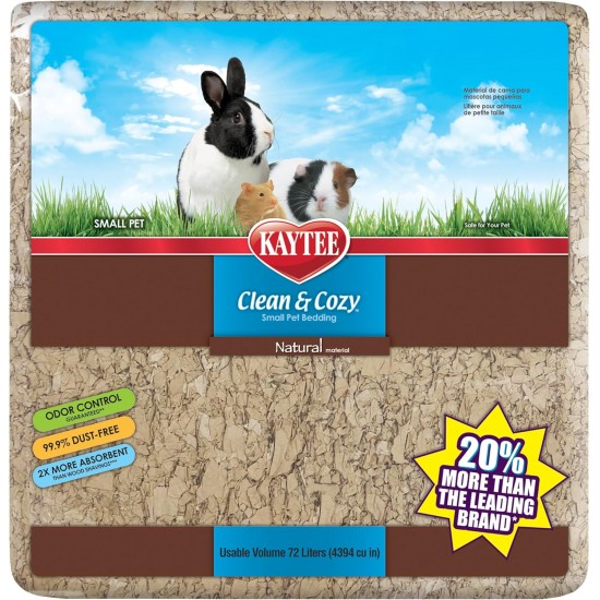 Kaytee Clean & Cozy Bedding for Small Pets, Rodents, Hamsters 99.9% Dust Free, Odour Control Kaytee Clean & Cozy Bedding for Small Pets, Rodents, Hamsters 99.9% Dust Free, Odour Control