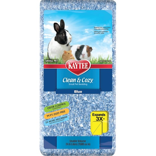 Kaytee Clean & Cozy Litter for Small Pets Rodents Hamsters 99.9% Dust Free Odour Control Blue, Blue Kaytee Clean & Cozy Litter for Small Pets Rodents Hamsters 99.9% Dust Free Odour Control Blue, Blue