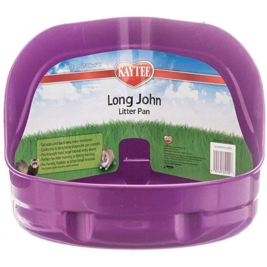 Kaytee Hi-Corner Litter Pan for Ferrets/Rabbits or Other Small Animals, Purple, Medium Kaytee Hi-Corner Litter Pan for Ferrets/Rabbits or Other Small Animals, Purple, Medium