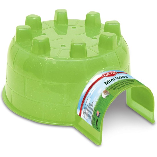 Kaytee Mini Igloo – Cosy Hideout for Hamsters, Gerbils or Other Small Animals - Purple/Green/Blue/Magenta
