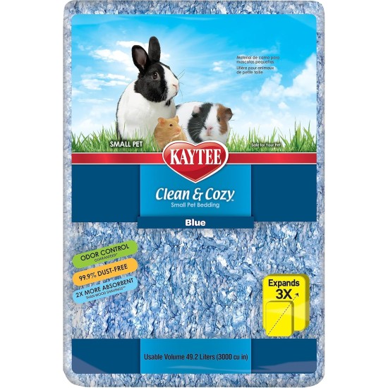 Kaytee Superpet Clean & Cozy Litter for Small Pets Mice, Gerbils, Rodents, Hamsters, Rabbits, Ultra Absorbent Paper Litter, 99.9% Dust Free, Purple, 49.2 Litres Kaytee Superpet Clean & Cozy Litter for Small Pets Mice, Gerbils, Rodents, Hamsters, Rabbits, Ultra Absorbent Paper Litter, 99.9% Dust Free, Purple, 49.2 Litres