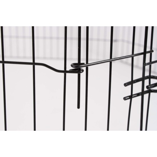 Kerbl 1 Door Galvanized Coating Pen with 8 Panels, 78 x 57 cm, Black Kerbl 1 Door Galvanized Coating Pen with 8 Panels, 78 x 57 cm, Black