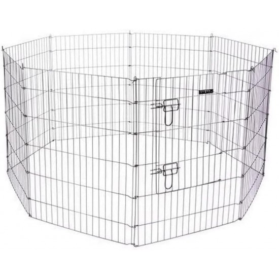 Kerbl 1 Door Galvanized Coating Pen with 8 Panels, 78 x 57 cm, Black Kerbl 1 Door Galvanized Coating Pen with 8 Panels, 78 x 57 cm, Black