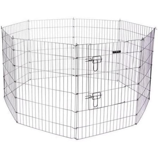 Kerbl 1 Door Galvanized Coating Pen with 8 Panels, 78 x 57 cm, Black Kerbl 1 Door Galvanized Coating Pen with 8 Panels, 78 x 57 cm, Black