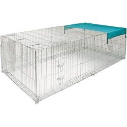 Kerbl 82825 outdoor enclosure with breakout barrier 230 x 115 x 70 cm, with cover Kerbl 82825 outdoor enclosure with breakout barrier 230 x 115 x 70 cm, with cover