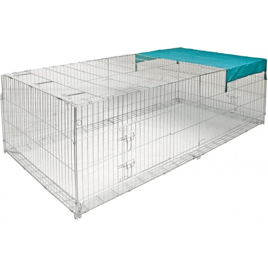 Kerbl 82825 outdoor enclosure with breakout barrier 230 x 115 x 70 cm, with cover Kerbl 82825 outdoor enclosure with breakout barrier 230 x 115 x 70 cm, with cover