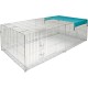 Kerbl 82825 outdoor enclosure with breakout barrier 230 x 115 x 70 cm, with cover Kerbl 82825 outdoor enclosure with breakout barrier 230 x 115 x 70 cm, with cover