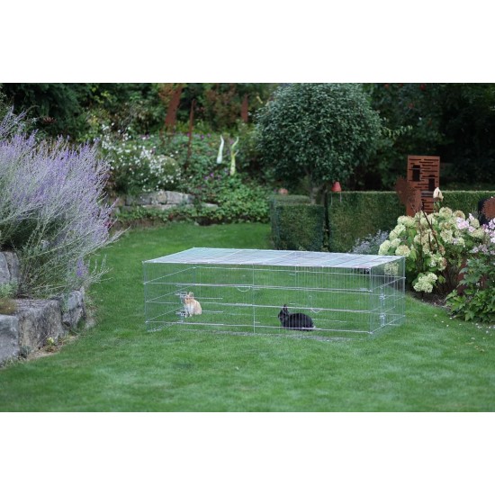 Kerbl 82825 outdoor enclosure with breakout barrier 230 x 115 x 70 cm, with cover Kerbl 82825 outdoor enclosure with breakout barrier 230 x 115 x 70 cm, with cover
