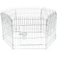 Kerbl 82833 Hexagonal Outdoor Enclosure (Enclosure for Small Animals/Rodents/Rabbits, 6 Fence Panels 56.5 x 56.5 cm, Grid Spacing 2.8 cm, Galvanised Metal)