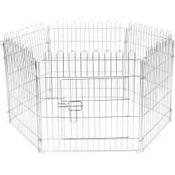 Kerbl 82833 Hexagonal Outdoor Enclosure (Enclosure for Small Animals/Rodents/Rabbits, 6 Fence Panels 56.5 x 56.5 cm, Grid Spacing 2.8 cm, Galvanised Metal) Kerbl 82833 Hexagonal Outdoor Enclosure (Enclosure for Small Animals/Rodents/Rabbits, 6 Fence Panels 56.5 x 56.5 cm, Grid Spacing 2.8 cm, Galvanised Metal)