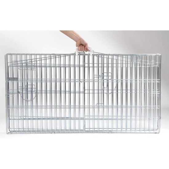 Kerbl 82845 Outdoor Run (Enclosure for Large Rabbits and Rabbits, Dimensions 115 x 115 cm, Height 60 cm, Grid Spacing 3.5 cm, Run with Two Doors) Kerbl 82845 Outdoor Run (Enclosure for Large Rabbits and Rabbits, Dimensions 115 x 115 cm, Height 60 cm, Grid Spacing 3.5 cm, Run with Two Doors)