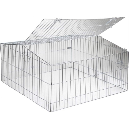 Kerbl 82845 Outdoor Run (Enclosure for Large Rabbits and Rabbits, Dimensions 115 x 115 cm, Height 60 cm, Grid Spacing 3.5 cm, Run with Two Doors) Kerbl 82845 Outdoor Run (Enclosure for Large Rabbits and Rabbits, Dimensions 115 x 115 cm, Height 60 cm, Grid Spacing 3.5 cm, Run with Two Doors)