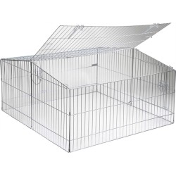 Kerbl 82845 Outdoor Run (Enclosure for Large Rabbits and Rabbits, Dimensions 115 x 115 cm, Height 60 cm, Grid Spacing 3.5 cm, Run with Two Doors) Kerbl 82845 Outdoor Run (Enclosure for Large Rabbits and Rabbits, Dimensions 115 x 115 cm, Height 60 cm, Grid Spacing 3.5 cm, Run with Two Doors)