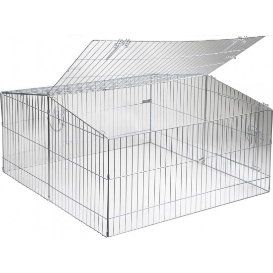 Kerbl 82845 Outdoor Run (Enclosure for Large Rabbits and Rabbits, Dimensions 115 x 115 cm, Height 60 cm, Grid Spacing 3.5 cm, Run with Two Doors) Kerbl 82845 Outdoor Run (Enclosure for Large Rabbits and Rabbits, Dimensions 115 x 115 cm, Height 60 cm, Grid Spacing 3.5 cm, Run with Two Doors)