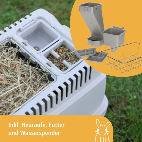 Kerbl Bunny Base 81747 Rabbit Hole Complete Set with Drinking and Eating Device L x W x H 58 x 38.5 x 55 cm Kerbl Bunny Base 81747 Rabbit Hole Complete Set with Drinking and Eating Device L x W x H 58 x 38.5 x 55 cm