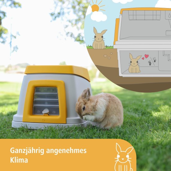 Kerbl Bunny Base 81747 Rabbit Hole Complete Set with Drinking and Eating Device L x W x H 58 x 38.5 x 55 cm Kerbl Bunny Base 81747 Rabbit Hole Complete Set with Drinking and Eating Device L x W x H 58 x 38.5 x 55 cm