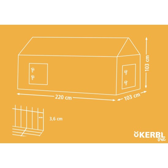 Kerbl Outdoor Pen, 220 x 103 x 103 cm Kerbl Outdoor Pen, 220 x 103 x 103 cm