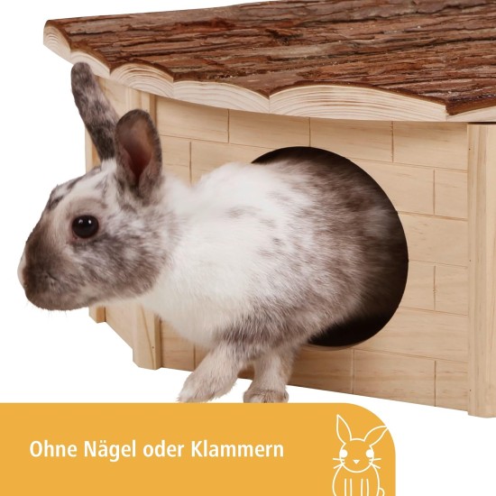 Kerbl Pet 82862 Eckhaus für Nager Nature, 25 x 25 x 17 cm Kerbl Pet 82862 Eckhaus für Nager Nature, 25 x 25 x 17 cm