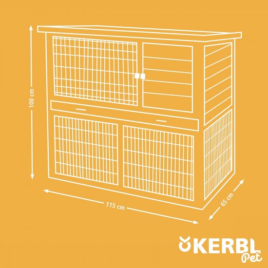 Kerbl Pet Lucky Rodent Coop with Metal Frame on the Base 115 x 65 x 100 cm Kerbl Pet Lucky Rodent Coop with Metal Frame on the Base 115 x 65 x 100 cm