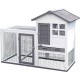 Kerbl Pet Pet Freetime Luke Rodent Coop with Large Run for Rabbits / Guinea Pigs, Tight Mesh Grid, Perfect for Young Animals, Weatherproof, 127 x 62 x 98 cm, White/Grey Kerbl Pet Pet Freetime Luke Rodent Coop with Large Run for Rabbits / Guinea Pigs, Tight Mesh Grid, Perfect for Young Animals, Weatherproof, 127 x 62 x 98 cm, White/Grey