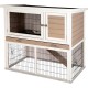 Kerbl Pet Pet Lucky Rodent Hutch with Freewheel for Rabbits / Guinea Pigs, Stand-Up Weatherproof Bitumen Roof with Pull-Out Plastic Tray, 115 x 65 x 100 cm, White/Brown Kerbl Pet Pet Lucky Rodent Hutch with Freewheel for Rabbits / Guinea Pigs, Stand-Up Weatherproof Bitumen Roof with Pull-Out Plastic Tray, 115 x 65 x 100 cm, White/Brown