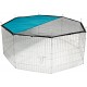 Kerbl outdoor enclosure made of 8 grids, galvanized, Ø 143 cm Kerbl outdoor enclosure made of 8 grids, galvanized, Ø 143 cm