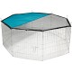 Kerbl outdoor enclosure made of 8 grids, galvanized, Ø 143 cm Kerbl outdoor enclosure made of 8 grids, galvanized, Ø 143 cm