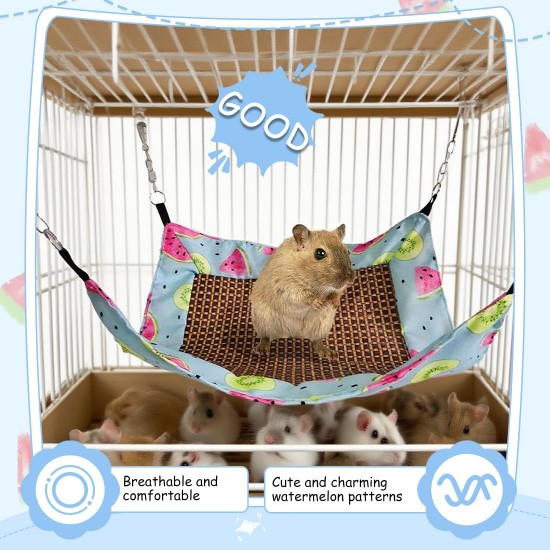 Kühlende Hamster-Hängematte, Kühlmatte für Kleintiere, einfach aufzubauen, geeignet für Frettchen, Hamster und Nagetiere Kühlende Hamster-Hängematte, Kühlmatte für Kleintiere, einfach aufzubauen, geeignet für Frettchen, Hamster und Nagetiere