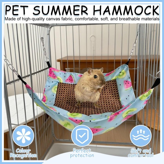 Kühlende Hamster-Hängematte, Kühlmatte für Kleintiere, einfach aufzubauen, geeignet für Frettchen, Hamster und Nagetiere Kühlende Hamster-Hängematte, Kühlmatte für Kleintiere, einfach aufzubauen, geeignet für Frettchen, Hamster und Nagetiere
