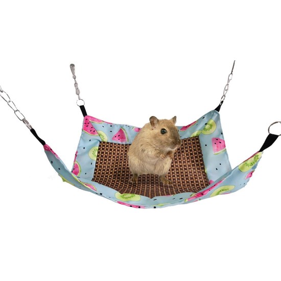 Kühlende Hamster-Hängematte, Kühlmatte für Kleintiere, einfach aufzubauen, geeignet für Frettchen, Hamster und Nagetiere Kühlende Hamster-Hängematte, Kühlmatte für Kleintiere, einfach aufzubauen, geeignet für Frettchen, Hamster und Nagetiere