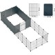 LANGXUN Pet Panels, Metal Wire, Storage Cube, Organiser, DIY Small Animal Cage for Rabbits, Guinea Pigs, Puppies, Pet Products, Portable Metal Wire, Yard Fence (12 Metal Plates + 12 LANGXUN Pet Panels, Metal Wire, Storage Cube, Organiser, DIY Small Animal Cage for Rabbits, Guinea Pigs, Puppies, Pet Products, Portable Metal Wire, Yard Fence (12 Metal Plates + 12