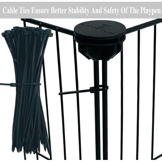 LANGXUN Pet Panels, Metal Wire, Storage Cube, Organiser, DIY Small Animal Cage for Rabbits, Guinea Pigs, Puppies, Pet Products, Portable Metal Wire, Yard Fence (12 Metal Plates + 12 LANGXUN Pet Panels, Metal Wire, Storage Cube, Organiser, DIY Small Animal Cage for Rabbits, Guinea Pigs, Puppies, Pet Products, Portable Metal Wire, Yard Fence (12 Metal Plates + 12