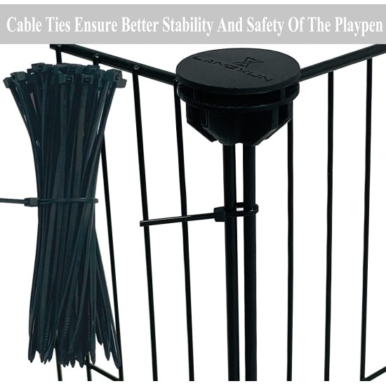 LANGXUN Pet Panels, Metal Wire, Storage Cube, Organiser, DIY Small Animal Cage for Rabbits, Guinea Pigs, Puppies, Pet Products, Portable Metal Wire, Yard Fence (12 Metal Plates + 12 LANGXUN Pet Panels, Metal Wire, Storage Cube, Organiser, DIY Small Animal Cage for Rabbits, Guinea Pigs, Puppies, Pet Products, Portable Metal Wire, Yard Fence (12 Metal Plates + 12