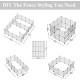 LANGXUN Pet Panels, Metal Wire, Storage Cube, Organiser, DIY Small Animal Cage for Rabbits, Guinea Pigs, Puppies, Pet Products, Portable Metal Wire, Yard Fence (12 Metal Plates + 12 LANGXUN Pet Panels, Metal Wire, Storage Cube, Organiser, DIY Small Animal Cage for Rabbits, Guinea Pigs, Puppies, Pet Products, Portable Metal Wire, Yard Fence (12 Metal Plates + 12
