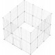 LANGXUN Pet Panels, Metal Wire, Storage Cube, Organiser, DIY Small Animal Cage for Rabbits, Guinea Pigs, Puppies, Pet Products, Portable Metal Wire, Yard Fence (12 Metal Plates + 12 LANGXUN Pet Panels, Metal Wire, Storage Cube, Organiser, DIY Small Animal Cage for Rabbits, Guinea Pigs, Puppies, Pet Products, Portable Metal Wire, Yard Fence (12 Metal Plates + 12