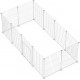 LANGXUN Pet Panels, Metal Wire, Storage Cube, Organiser, DIY Small Animal Cage for Rabbits, Guinea Pigs, Puppies, Pet Products, Portable Metal Wire, Yard Fence (12 Metal Plates + 12 LANGXUN Pet Panels, Metal Wire, Storage Cube, Organiser, DIY Small Animal Cage for Rabbits, Guinea Pigs, Puppies, Pet Products, Portable Metal Wire, Yard Fence (12 Metal Plates + 12