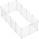 LANGXUN Pet Panels, Metal Wire, Storage Cube, Organiser, DIY Small Animal Cage for Rabbits, Guinea Pigs, Puppies, Pet Products, Portable Metal Wire, Yard Fence (12 Metal Plates + 12 LANGXUN Pet Panels, Metal Wire, Storage Cube, Organiser, DIY Small Animal Cage for Rabbits, Guinea Pigs, Puppies, Pet Products, Portable Metal Wire, Yard Fence (12 Metal Plates + 12