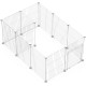 LANGXUN Pet Panels, Metal Wire, Storage Cube, Organiser, DIY Small Animal Cage for Rabbits, Guinea Pigs, Puppies, Pet Products, Portable Metal Wire, Yard Fence (12 Metal Plates + 12 LANGXUN Pet Panels, Metal Wire, Storage Cube, Organiser, DIY Small Animal Cage for Rabbits, Guinea Pigs, Puppies, Pet Products, Portable Metal Wire, Yard Fence (12 Metal Plates + 12