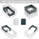LANGXUN Pet Panels, Metal Wire, Storage Cube, Organiser, DIY Small Animal Cage for Rabbits, Guinea Pigs, Puppies, Pet Products, Portable Metal Wire, Yard Fence (12 Metal Plates + 12 LANGXUN Pet Panels, Metal Wire, Storage Cube, Organiser, DIY Small Animal Cage for Rabbits, Guinea Pigs, Puppies, Pet Products, Portable Metal Wire, Yard Fence (12 Metal Plates + 12