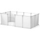 LANGXUN Pet Panels, Metal Wire, Storage Cube, Organiser, DIY Small Animal Cage for Rabbits, Guinea Pigs, Puppies, Pet Products, Portable Metal Wire, Yard Fence (12 Metal Plates + 12 LANGXUN Pet Panels, Metal Wire, Storage Cube, Organiser, DIY Small Animal Cage for Rabbits, Guinea Pigs, Puppies, Pet Products, Portable Metal Wire, Yard Fence (12 Metal Plates + 12