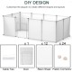 LANGXUN Pet Panels, Metal Wire, Storage Cube, Organiser, DIY Small Animal Cage for Rabbits, Guinea Pigs, Puppies, Pet Products, Portable Metal Wire, Yard Fence (12 Metal Plates + 12 LANGXUN Pet Panels, Metal Wire, Storage Cube, Organiser, DIY Small Animal Cage for Rabbits, Guinea Pigs, Puppies, Pet Products, Portable Metal Wire, Yard Fence (12 Metal Plates + 12