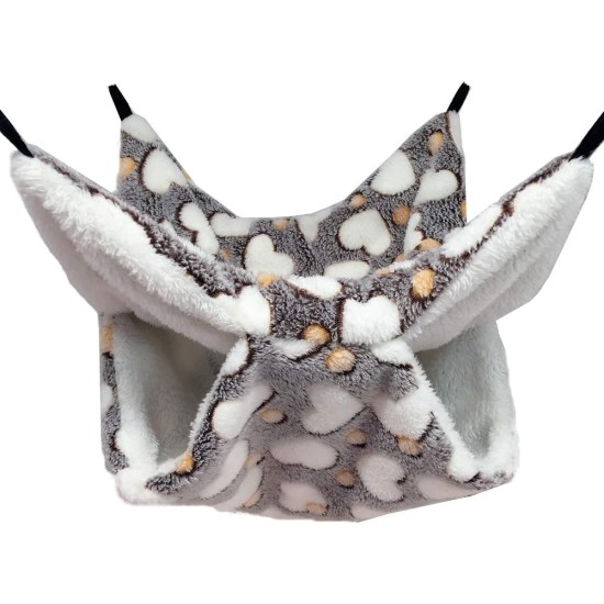 LXTaoler Pet Hammock for Small Animals, Soft and Warm Pets Cage Hammock 2/3 Layers Hanging Bed for Cute Hamsters, Ferrets, Parrots, Guinea Pigs, 34 x 34 cm, Brown LXTaoler Pet Hammock for Small Animals, Soft and Warm Pets Cage Hammock 2/3 Layers Hanging Bed for Cute Hamsters, Ferrets, Parrots, Guinea Pigs, 34 x 34 cm, Brown