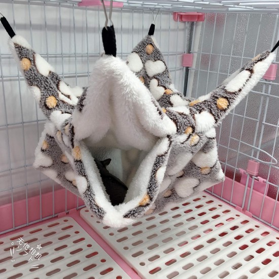 LXTaoler Pet Hammock for Small Animals, Soft and Warm Pets Cage Hammock 2/3 Layers Hanging Bed for Cute Hamsters, Ferrets, Parrots, Guinea Pigs, 34 x 34 cm, Brown LXTaoler Pet Hammock for Small Animals, Soft and Warm Pets Cage Hammock 2/3 Layers Hanging Bed for Cute Hamsters, Ferrets, Parrots, Guinea Pigs, 34 x 34 cm, Brown