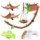 LZYMSZ Hamster Hammock Small Animals Hanging Warm Bed House Cage Nest Accessories with Hanging Tunnel, Swing, Cable Car, Arch Bridge, Seesaw for Rat Bird Parrot Squirrel Pack of 7 LZYMSZ Hamster Hammock Small Animals Hanging Warm Bed House Cage Nest Accessories with Hanging Tunnel, Swing, Cable Car, Arch Bridge, Seesaw for Rat Bird Parrot Squirrel Pack of 7